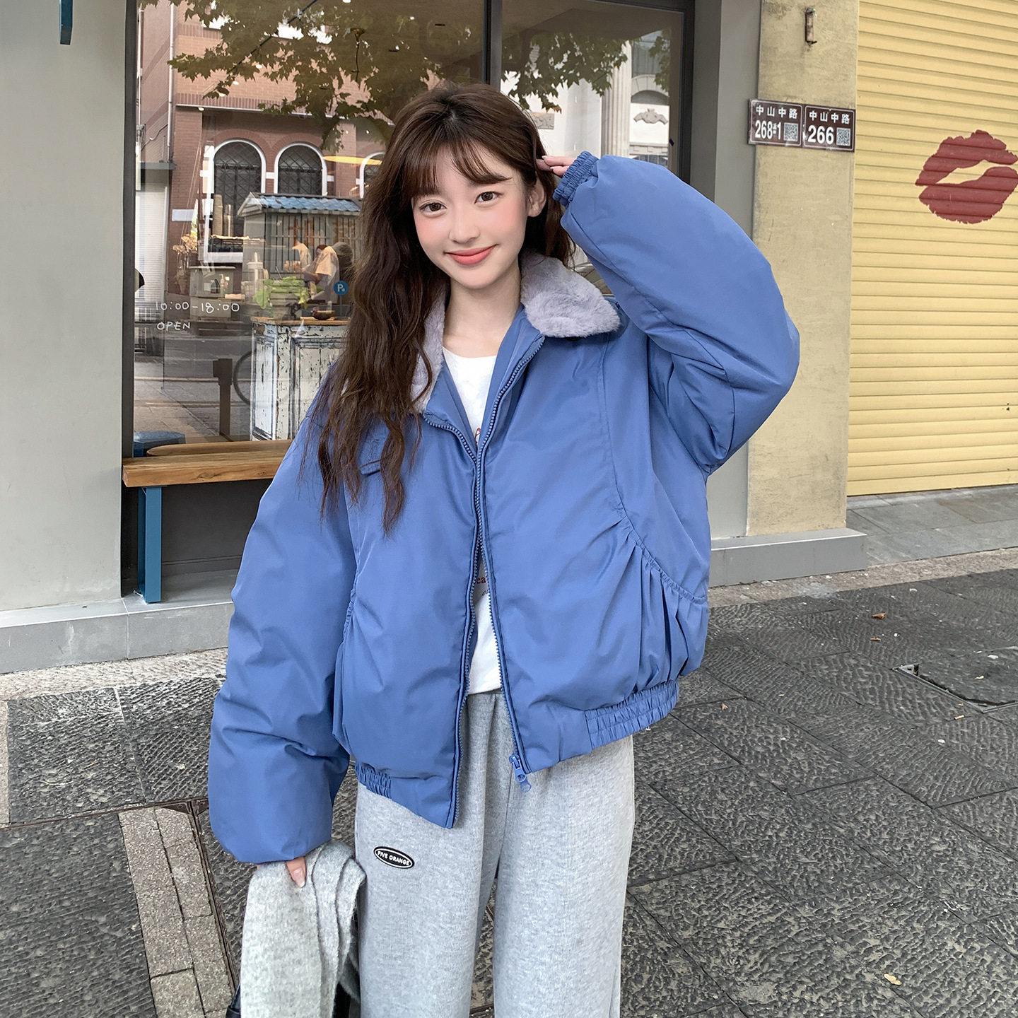 美式羊羔毛领短款棉服外套女冬季时尚棉服韩版清新复古休闲棉衣棉,女装/女士精品,棉衣/棉服,淘宝优惠券,粉丝福利购,淘宝优惠卷