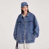 净版水洗翻领多口袋潮流牛仔夹克情侣款外套N601/P105，男装夹克，星座202-3