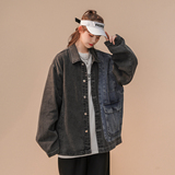 撞色潮流水洗夹克中性情侣宽松牛仔外套2015/P98/148，男装工装外套，星座202-3