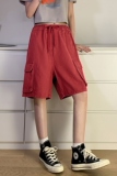 七色夏季水洗工装直筒潮流情侣中裤彩色短裤K2201/P55，男装牛仔裤，星座202-3