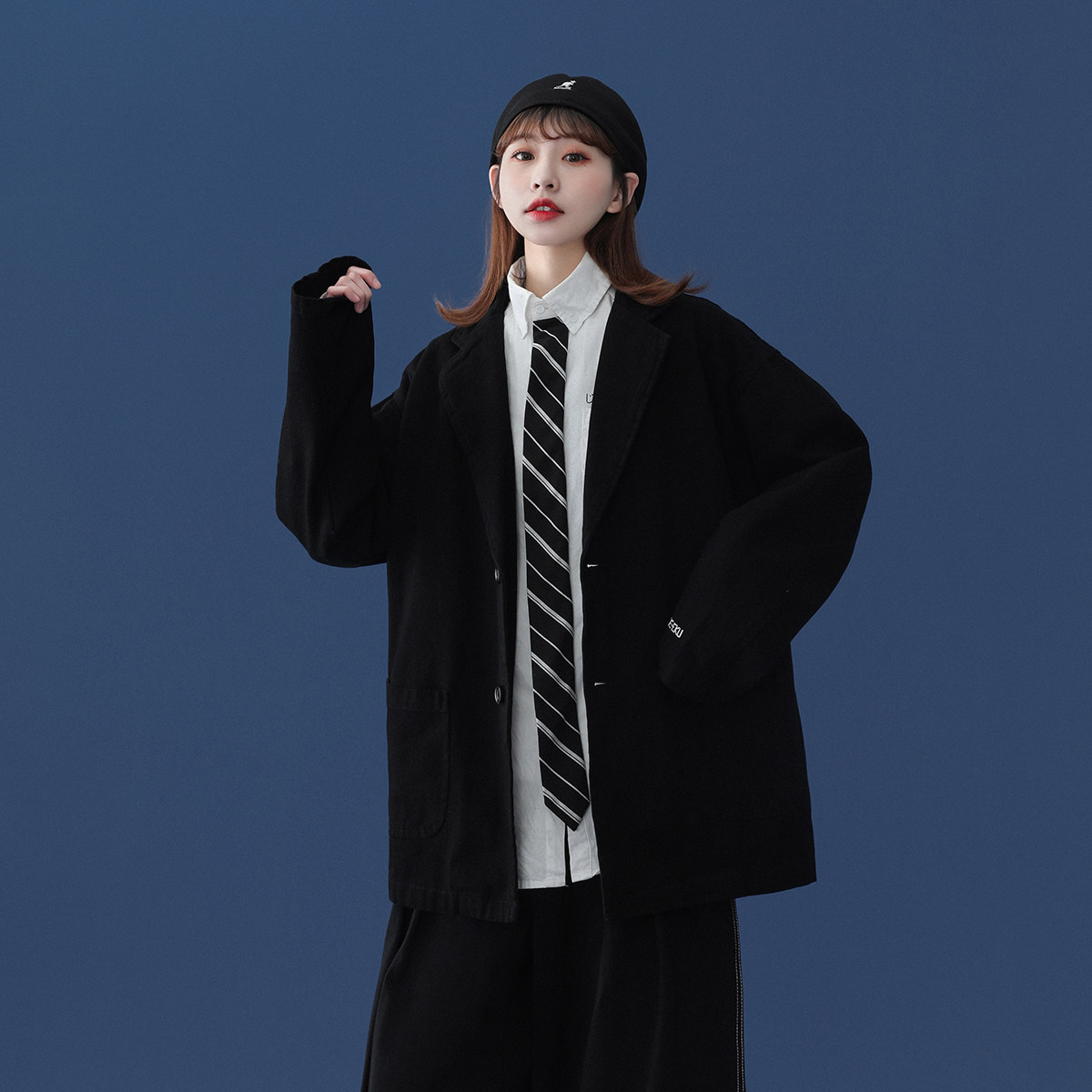 字母刺绣西装纯棉情侣休闲西服9001/P95/档口大货,男装西服套装,星座202-3