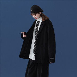 字母刺绣西装纯棉情侣休闲西服 9001/P95 /档口大货图片