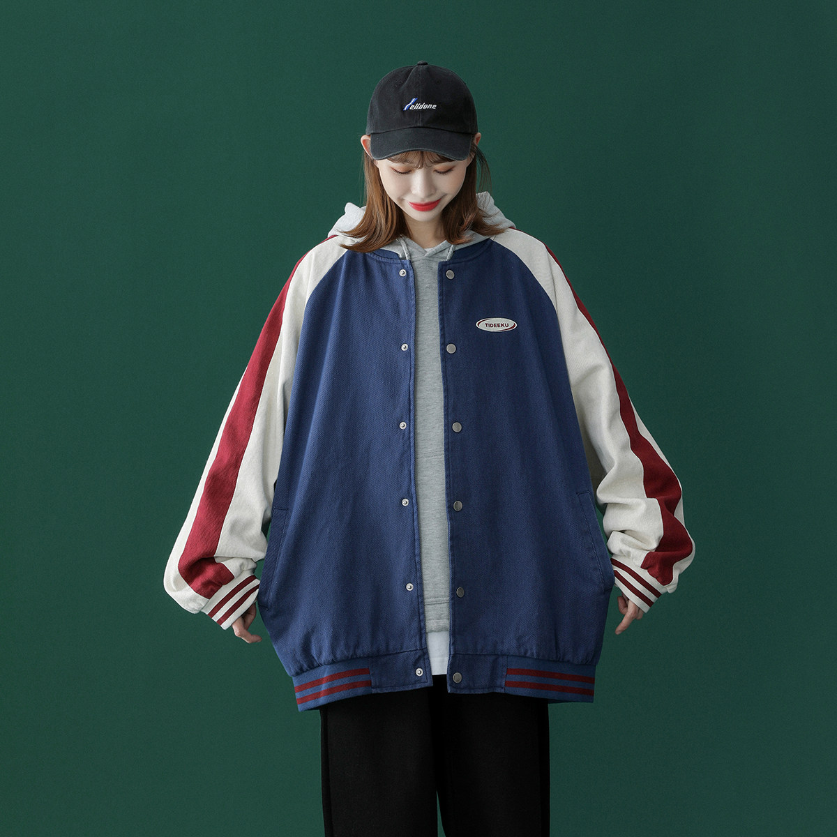青春撞色棒球服潮流情侣字母夹克上衣9106/P95/148,男装夹克,星座202-3