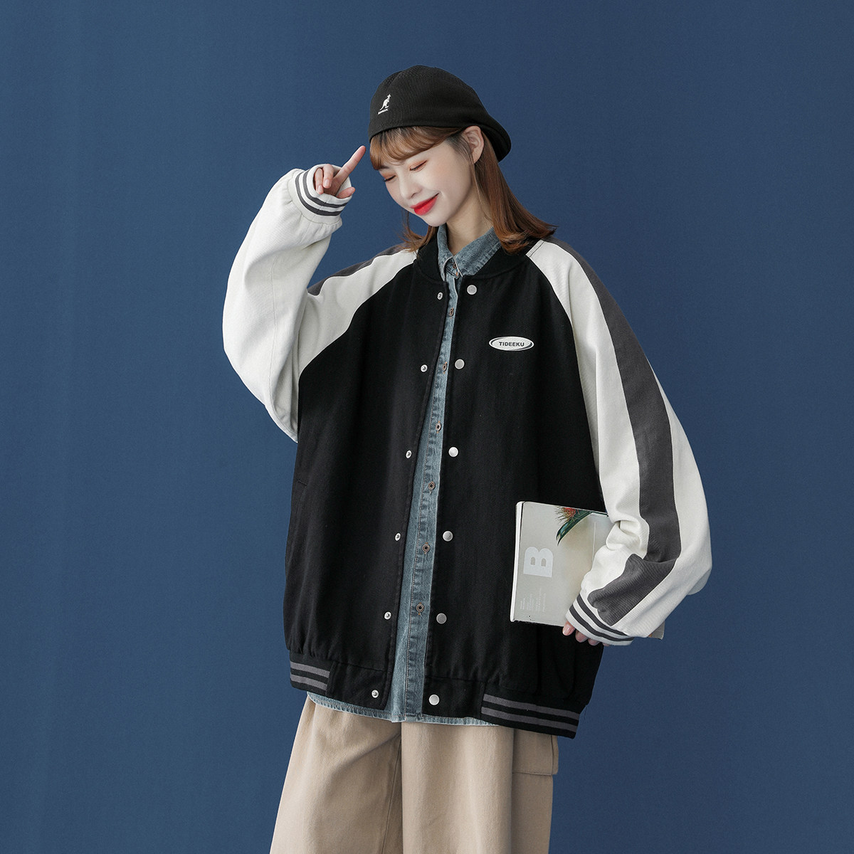 青春撞色棒球服潮流情侣字母夹克上衣9106/P95/148，男装夹克，星座202-3