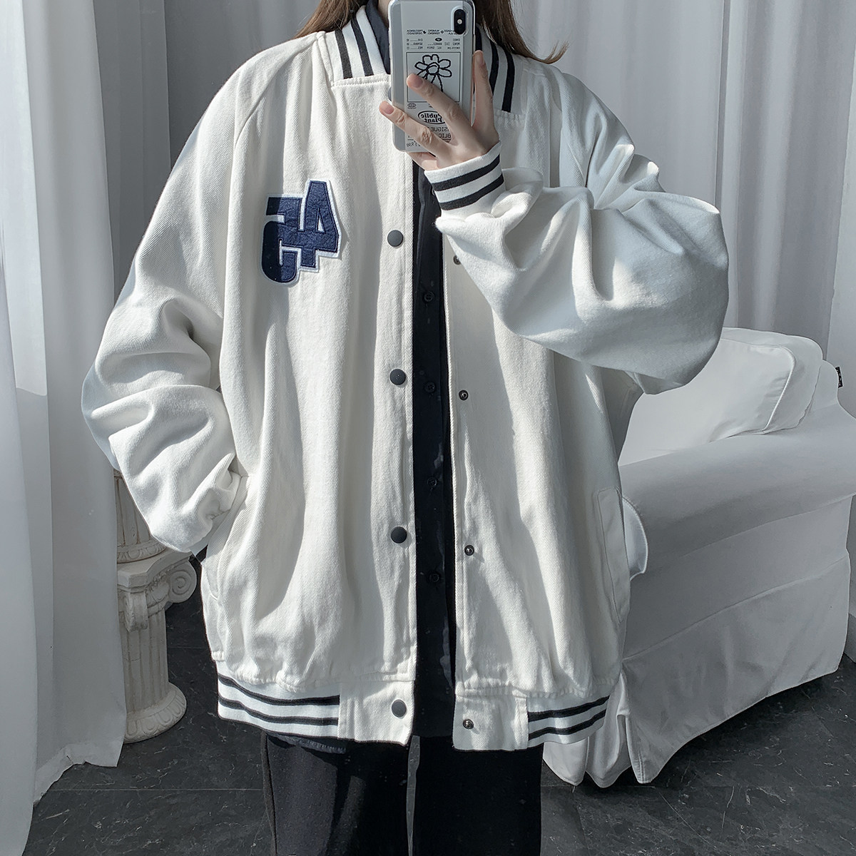 中性棒球领简约男女同款夹克上衣外套JK328/P90138,男装夹克,星座202-3