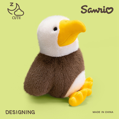 仿真海雕美洲雕公仔 老鹰毛绒玩具白头动物玩偶秃鹰男生女布娃娃