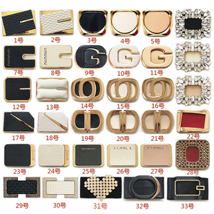 花鞋 女高跟鞋 高档浅口鞋 花新款 扣金属百搭精美饰品配件 配饰粘贴鞋