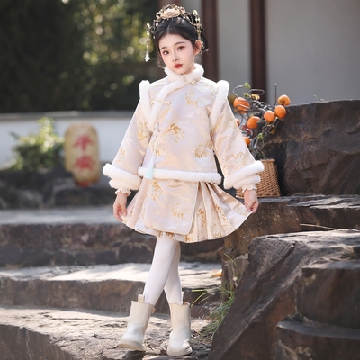 儿童马面裙古装过年服汉服套装