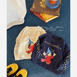 亲子魔法米奇星星长袖 新款 T恤女童卫衣 2025年秋季 Spring韩国童装