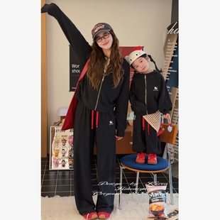 卫衣套装 Spring韩国童装 亲子Kitty长袖 新款 女童两件套 2025年秋季