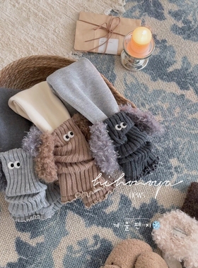 Spring韩国童装2025年冬季新款宝宝可爱卷毛小狗打底裤女童休闲裤