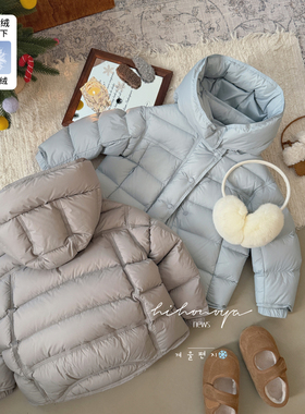 Spring韩国童装2025冬季新款亲子龟背杜邦三防厚款羽绒服女童外套