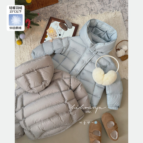 Spring韩国童装2025冬季新款亲子龟背杜邦三防厚款羽绒服女童外套