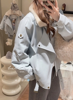 Spring韩国童装2025年冬季新款亲子拼接翻领90羽绒服女童保暖外套