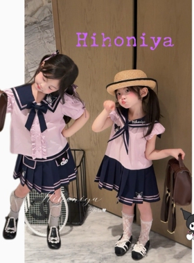 Spring韩国童装2026年夏季新款宝宝可爱飞袖库洛米百褶裙女童套装