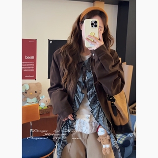 亲子木耳可拆拼接女童开衫 新款 高级外套 2025年秋季 Spring韩国童装