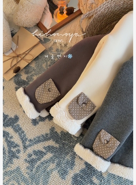 Spring韩国童装2025冬季新款宝宝羊驼绒750g加绒打底裤女童保暖裤