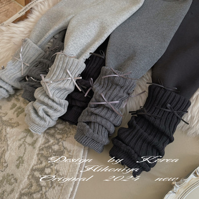 Spring韩国童装2025秋冬宝宝蝴蝶结加绒保暖裤女童韩版堆堆打底裤