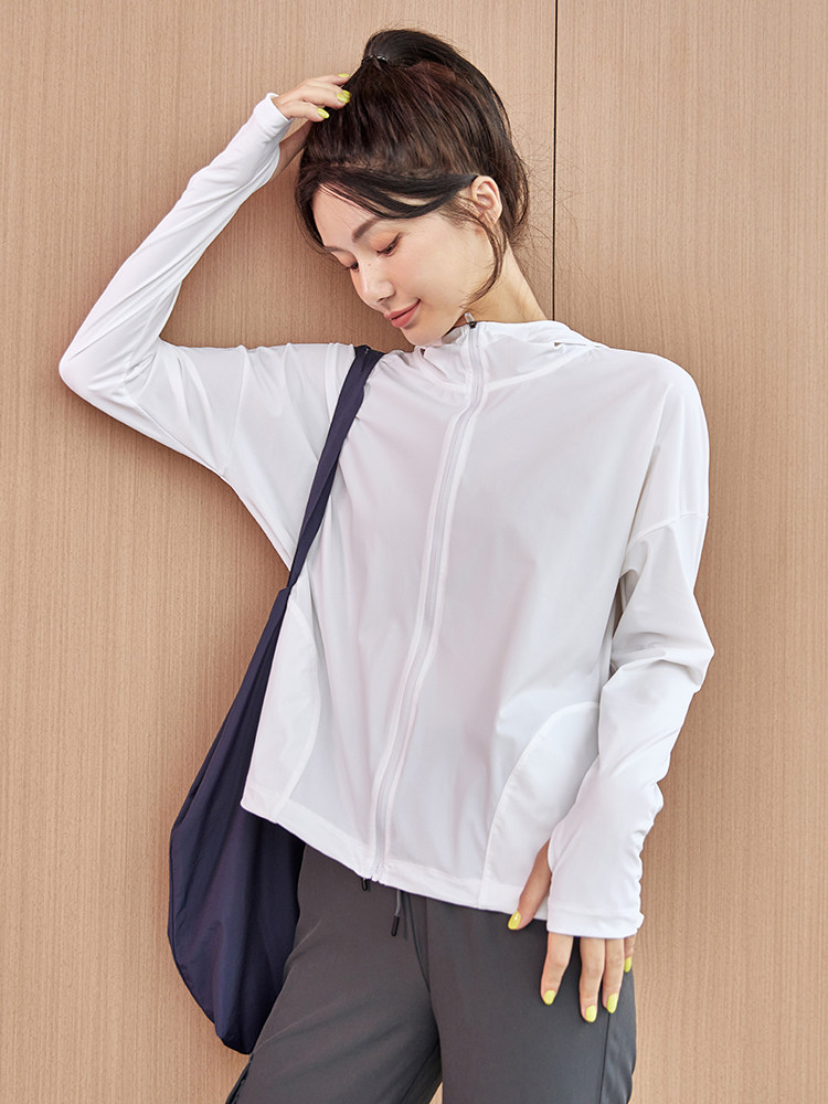 XIXIWU 느슨한 스포츠 윈드 브레이커 캐주얼 지퍼 카디건 잘 생긴 후드 탑 요가 착용 긴팔 방풍 재킷