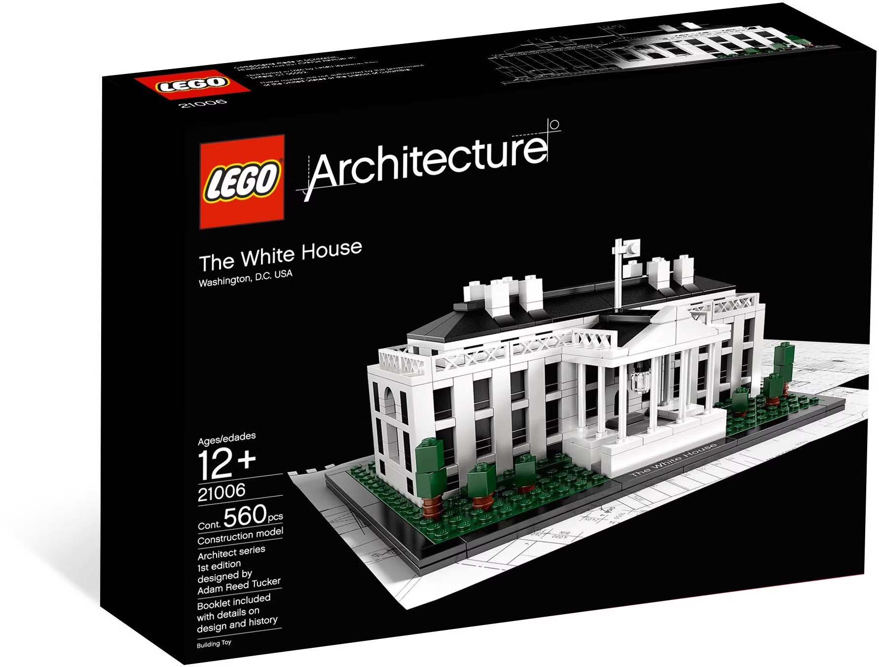 全新正品LEGO乐高积木玩具 Architecture建筑系列 美国白宫 21006