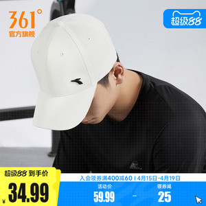 361度情侣棒球帽2025年夏季防晒遮阳帽男士休闲鸭舌帽休闲帽子