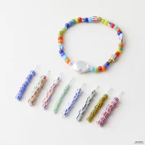 Домашние конфетки с полосатыми бусинками Diy цвет бусинки из бусинки браслет ожерелье материал аксессуары на горячем рисовом жемчужине