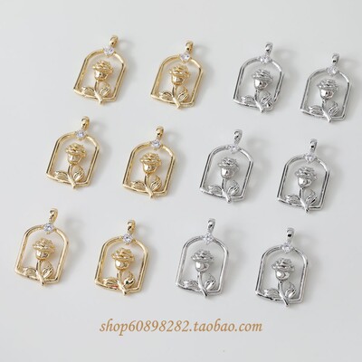 古灵精怪手工坊铜玫瑰吊坠