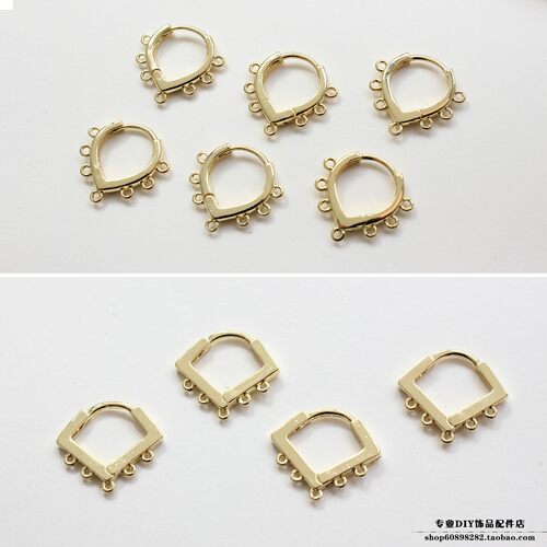 镀18k真金耳钉手工材料