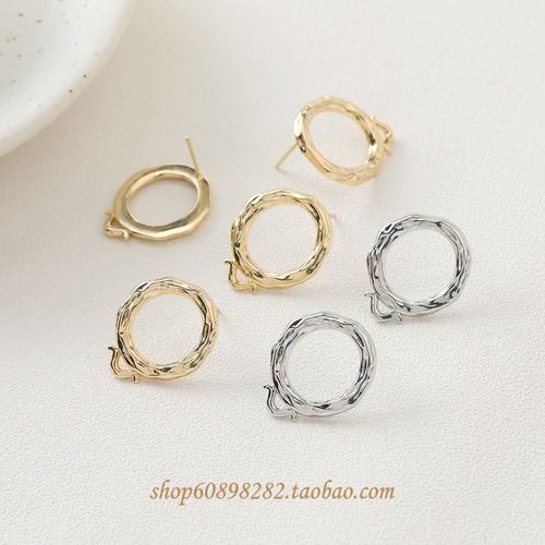 14k金凹凸面小众设计款保色铜