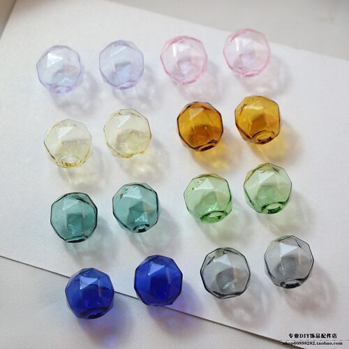 diy梦幻耳饰项链玻璃球