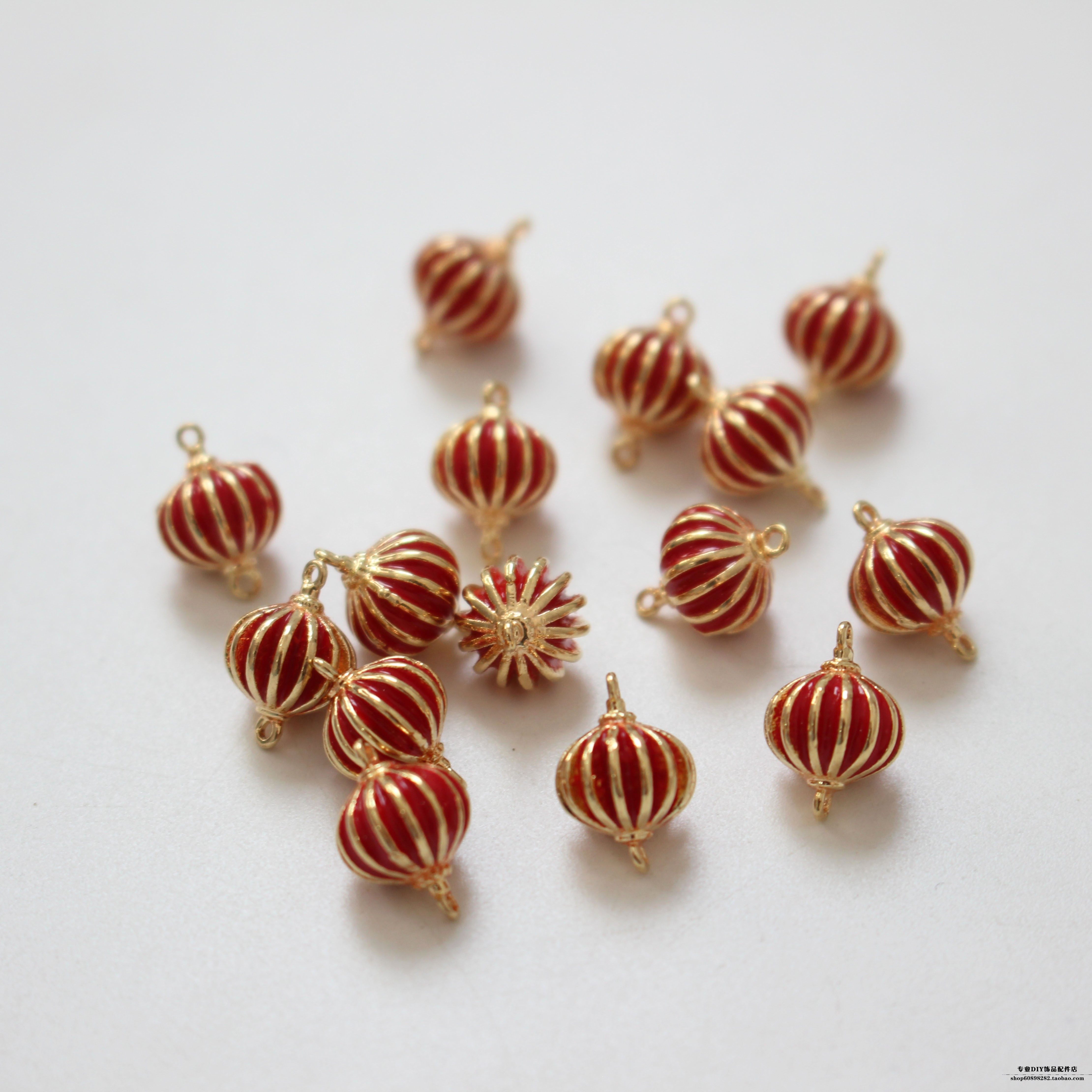 保色铜镀18k金色滴油灯笼描金 吊坠diy耳饰材料配件,饰品/流行首饰/时尚饰品新,其他DIY饰品配件,淘宝优惠券,粉丝福利购,淘宝优惠卷