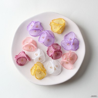 diy吊坠雪纱花朵发饰推荐款