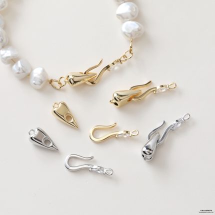 14K包金电镀真金色精致爱心O+T扣链接扣diy串珠手链项链基础款