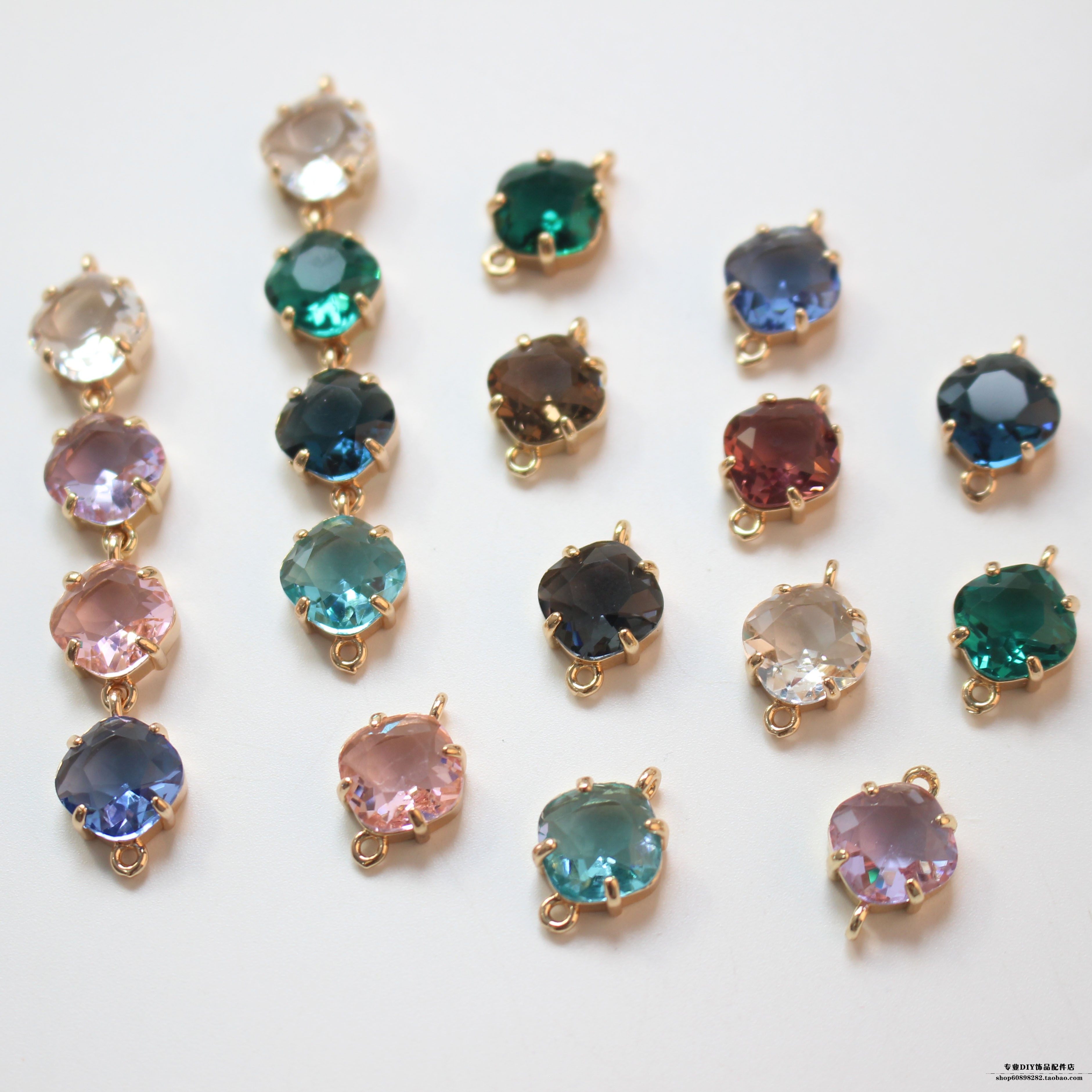 保色挂镀 双吊菱形水钻 吊坠手链项链耳钉耳饰diy材料配件,饰品/流行首饰/时尚饰品新,其他DIY饰品配件,淘宝优惠券,粉丝福利购,淘宝优惠卷