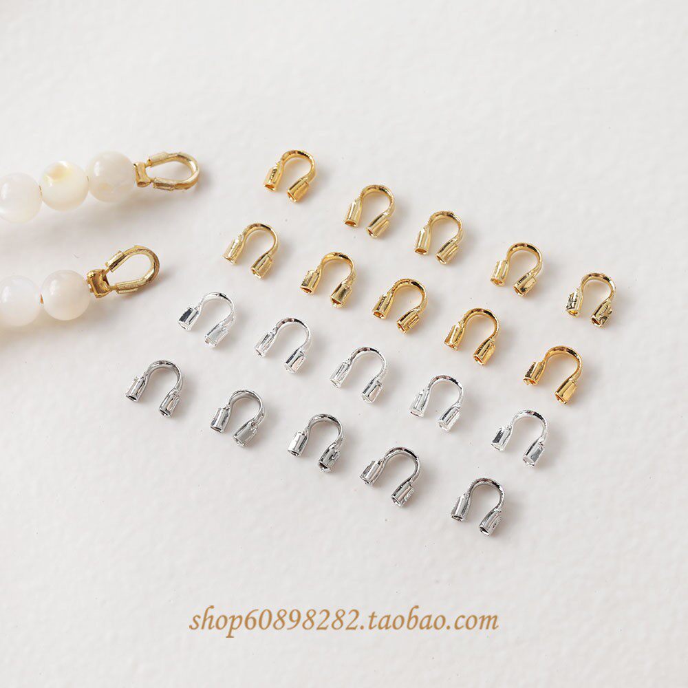 保色铜镀18k包金马蹄扣U型护线扣收尾扣手工饰品材料配件,饰品/流行首饰/时尚饰品新,其他DIY饰品配件,淘宝优惠券,粉丝福利购,淘宝优惠卷