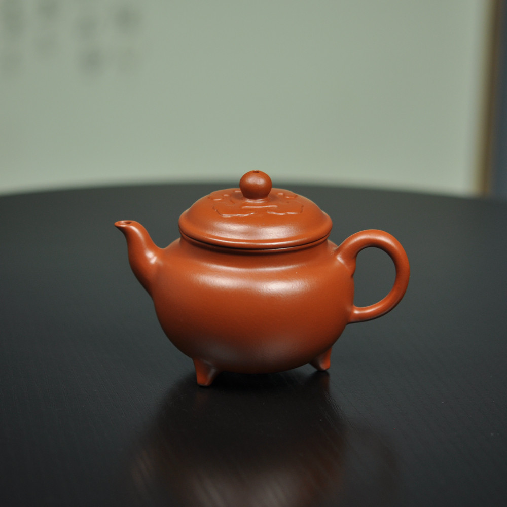 友兰轩 传统手工原矿本山朱泥小品壶 180CC大彬如意壶宜兴紫砂壶