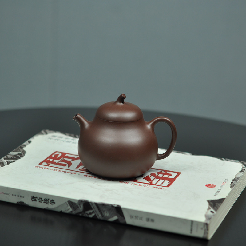 友兰轩 传统手工茶壶160CC中小品原矿60目深井老紫泥茄瓜段紫砂壶