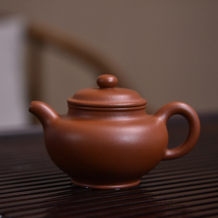 友兰轩 200CC传统纯手工中品茶壶茶具 原矿黄龙山朱泥掇只紫砂壶