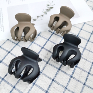 5CM中号塑料南瓜抓夹春款鲨鱼夹高马尾发卡发抓发饰头饰发饰品