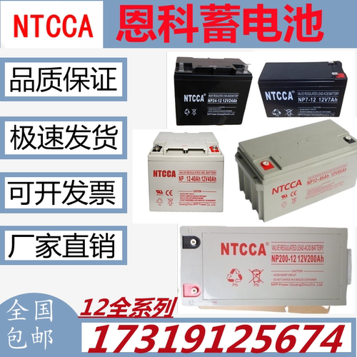 NTCCA恩科蓄电池17AH24AH38AH65A