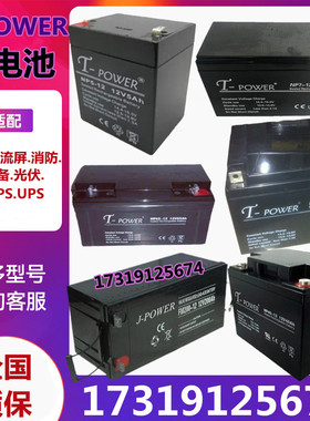 T-power蓄电池NP7-12/12V7AH免维护铅酸5A7A17A24A38A65A100A200A