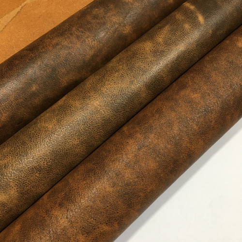 D3-1复古植鞣脏脏皮1mm软头层牛皮真皮演出服乞丐装手工DIY皮料