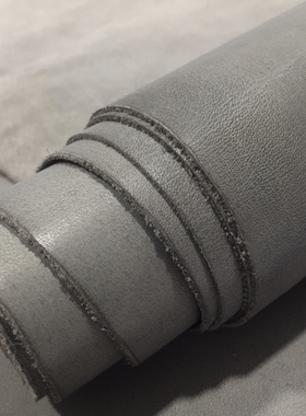 G14248灰色平纹头层牛皮里皮真皮手工DIY皮料1mm偏软箱包鞋靴皮具