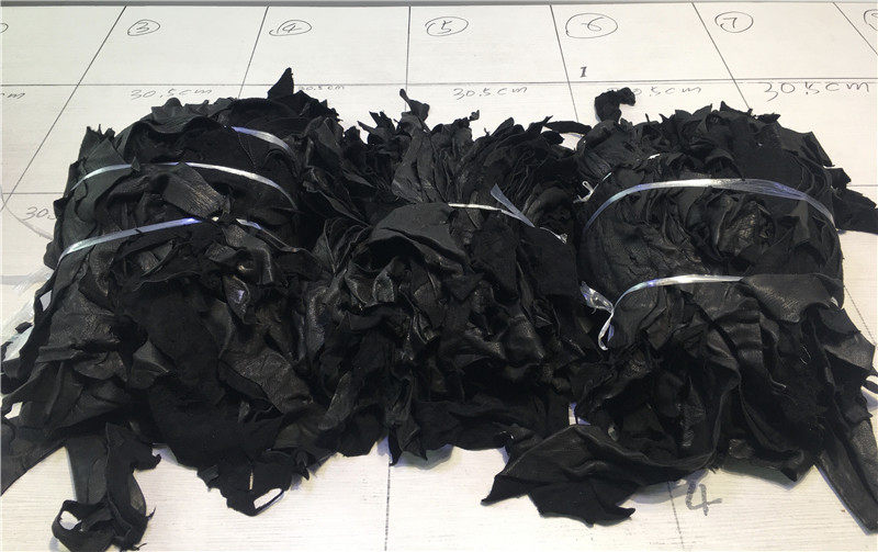 黑色鹿皮边角料皮带头贴皮手机壳火机套真皮鞋靴箱包手工DIY皮料