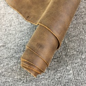 g14281油蜡疯马复古做旧爆裂纹头层牛皮真皮手工DIY皮料1.5mm偏软