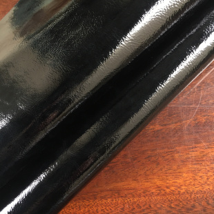 YP2003黑色邹面漆皮羊皮真皮手工DIY皮料1mm偏软