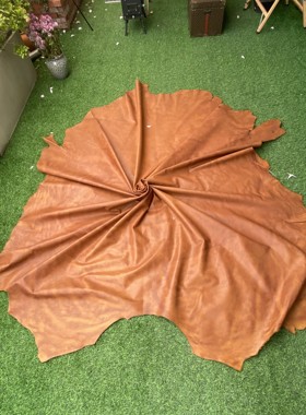 sf030头层牛皮沙发坐靠垫抱枕真皮手工DIY家居辅料牛皮皮料