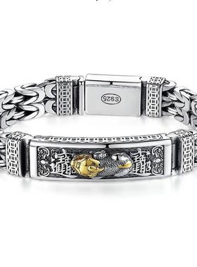 新品双链平安纹身金钱貔貅手链个