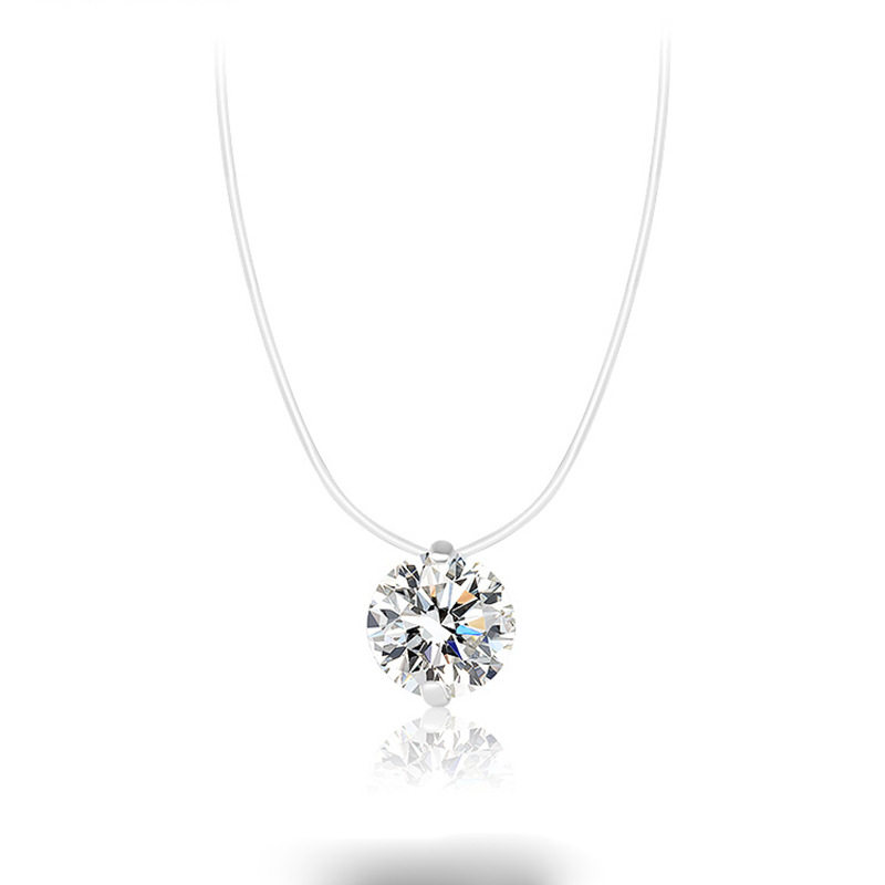 人鱼之泪项链轻奢高级闪钻鱼线吊坠锁骨链法式气质,饰品/流行首饰/时尚饰品新,银饰项链,淘宝优惠券,粉丝福利购,淘宝优惠卷