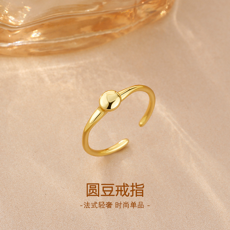 新品新款冷淡风素圈细戒指女小众